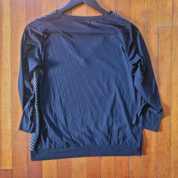 Joe Fresh Polka Dot Top, sz Small 🛒Add-for-$5 - Picture 3 of 8